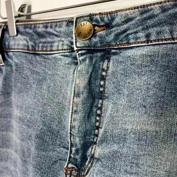 Kut From the Kloth Cuffed Distressed Denim Shorts 24W #66 - Picture 4 of 6